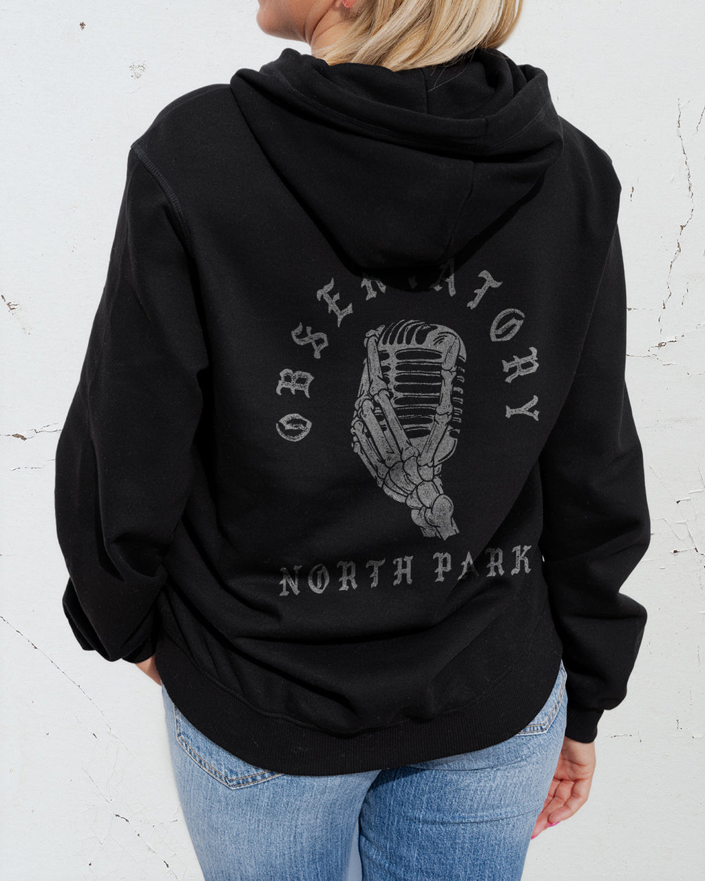 Black Mic Pullover Hoodie